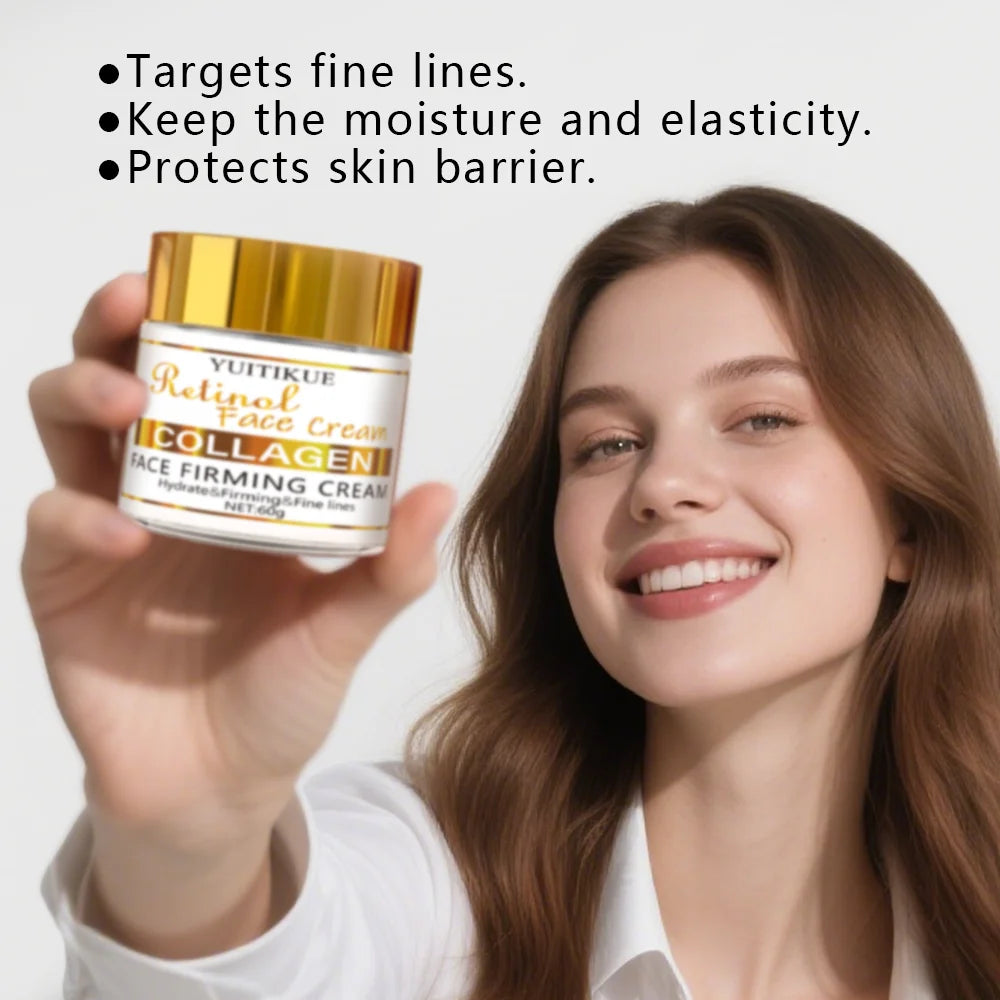 Crema Hidratante Diurna y Noche 60 Retinol Niacinamida, hidrata y reafirma, textura sedosa, adecuada para todo tipo de piel