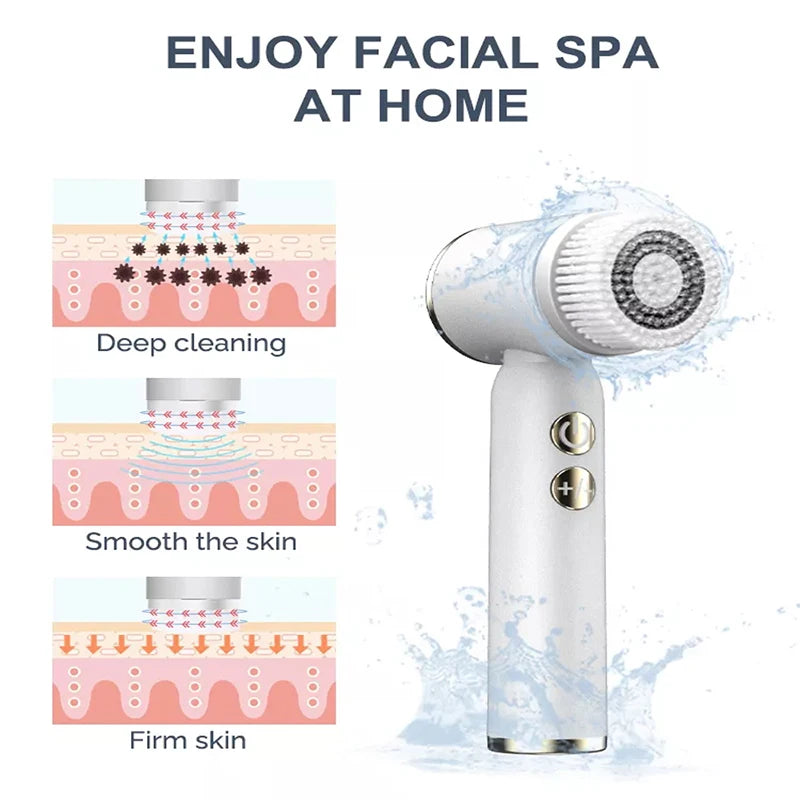 Cepillos de Limpieza Facial, Cepillo Exfoliante de Silicona para Masaje Facial, Exfoliación Profunda de Poros y Masaje