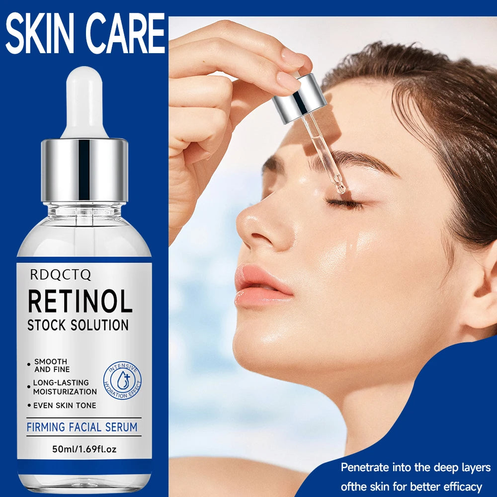 Suero de Retinol + Crema Hidratante Intensiva + Barra para el Cuidado del Cuello Juego de 3 Piezas - Hidratación Duradera para Nou Suave, Sedoso y Profundamente