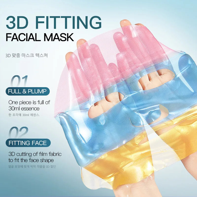 Rainbow Collagen Facial Masks Moisturizing Whitening Lifting Firming Reduce Wrinkles Hyaluronic Acid Face Mask Korean Cosmetics