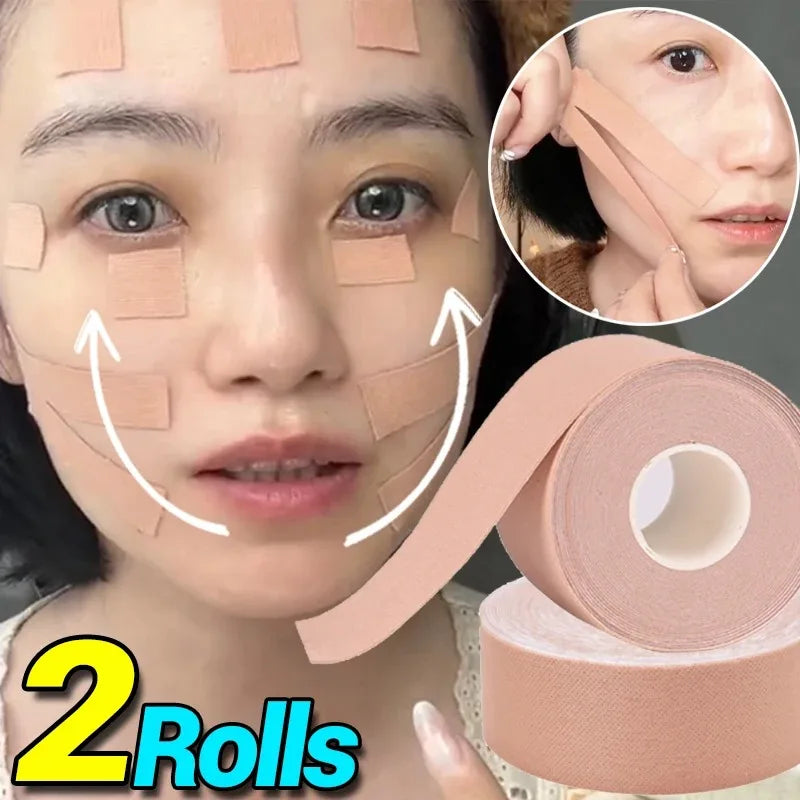 Face Lifting V Line Elastic Tape Eyes Lifting Bandage Breathable Reduce Facial Wrinkles Supports Bandage Facial Skin Care Tool
