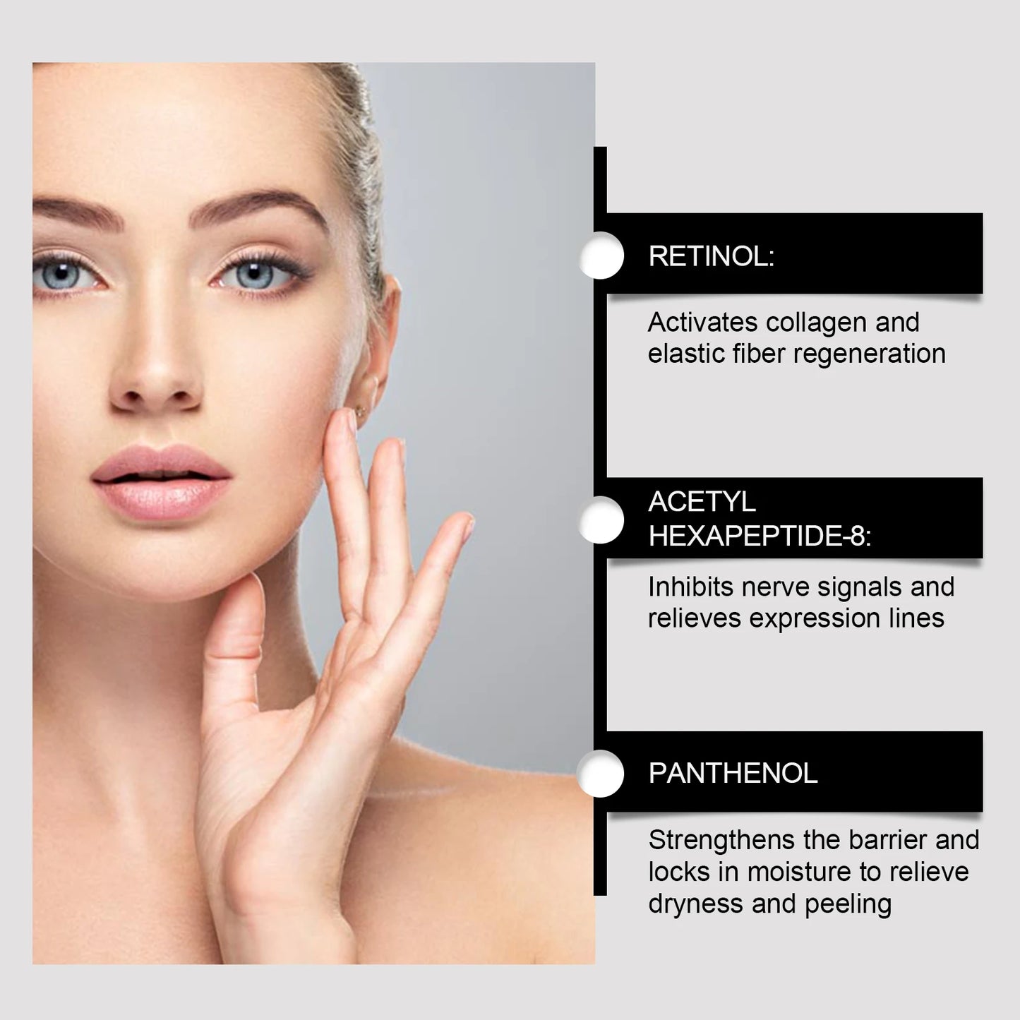 Suero reafirmante de Retinol, antiarrugas, reduce los poros, reduce la sensibilidad de la enrojecimiento, ilumina la piel, alivia la sequedad, esencia facial nutritiva