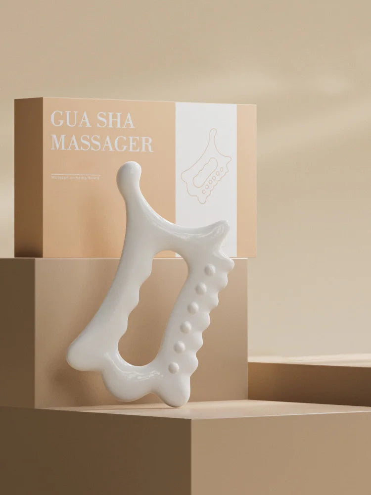 Tabla de masaje Gua Sha para mantenimiento Facial, placa de raspado de cuerpo completo portátil sin estática resinosa para mujeres y adultos, novedad de 2024