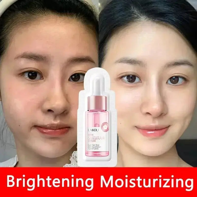 Sérum facial blanqueador con extracto de flor de cerezo (sakura), antiedad, que reduce las líneas de expresión, minimiza los poros, mejora la pigmentación por melanina y la piel opaca. Hidrata e ilumina tu piel.