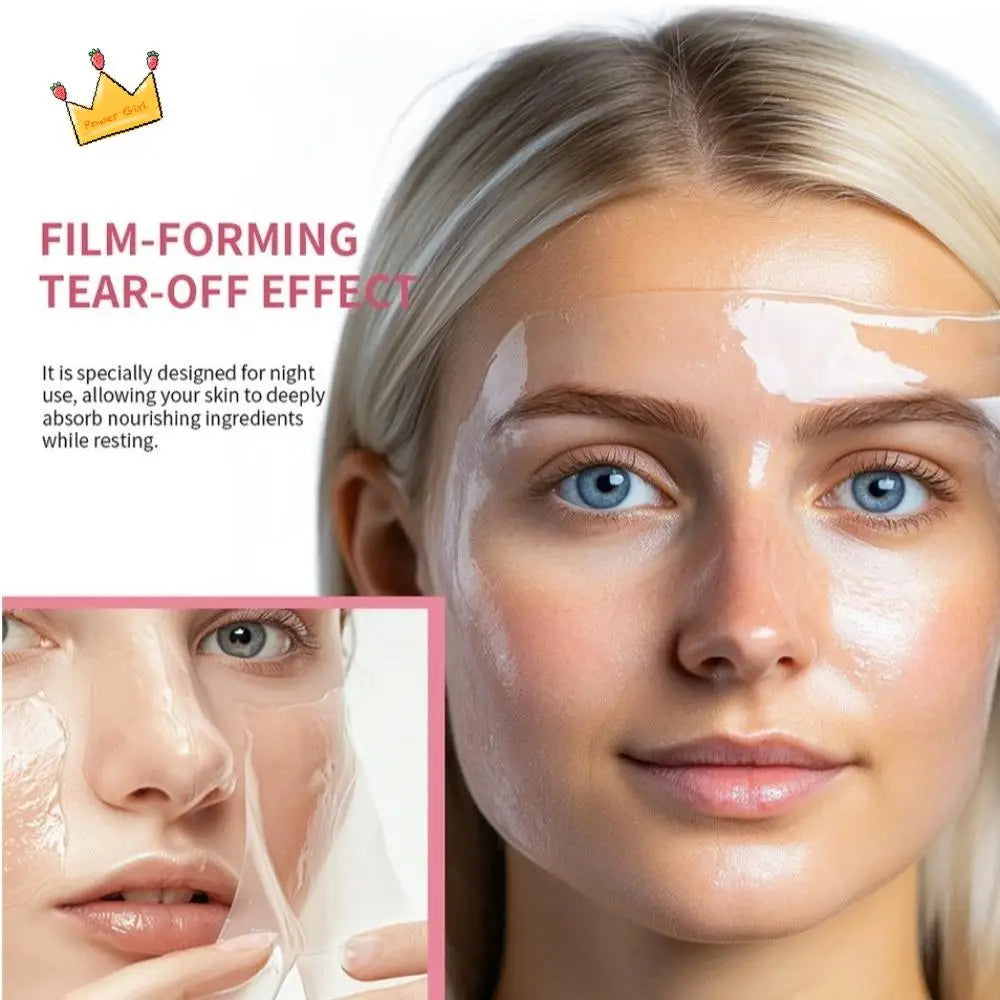 Mascarilla facial hidratante para envolver, cara suave con cepillo, mascarilla de colágeno hidrolizado que reduce la opacidad y reduce la flacidez