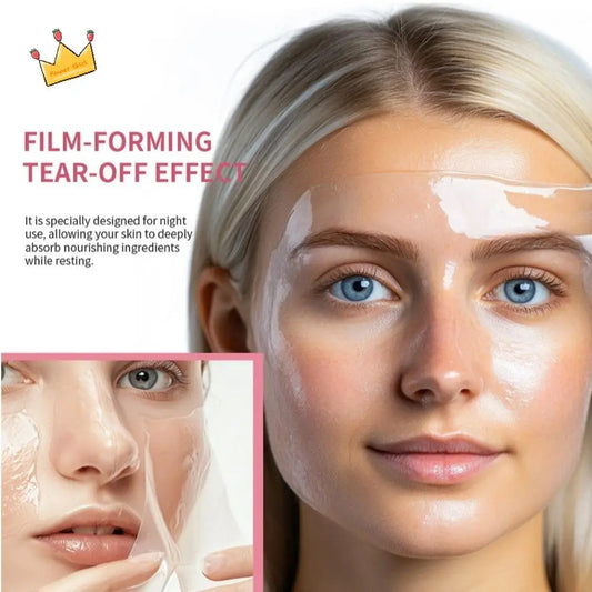 Mascarilla facial hidratante para envolver, cara suave con cepillo, mascarilla de colágeno hidrolizado que reduce la opacidad y reduce la flacidez