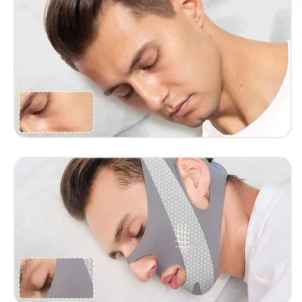 Herramienta de escultura Facial para hombres, vendaje de cara en V para levantamiento de pliegues nasolabiales, máscara para dormir de doble barbilla