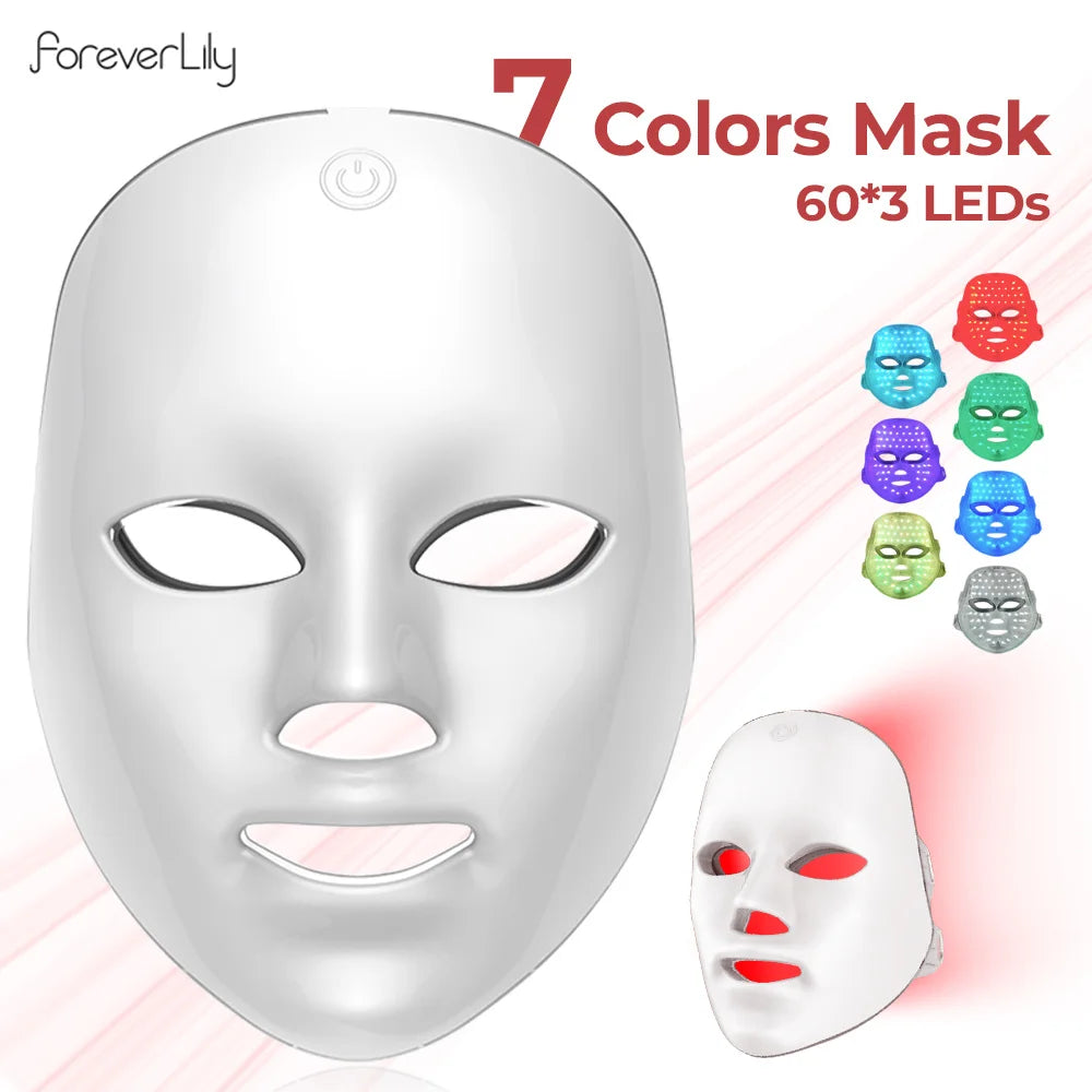 Máscara LED Facial 7 Colores