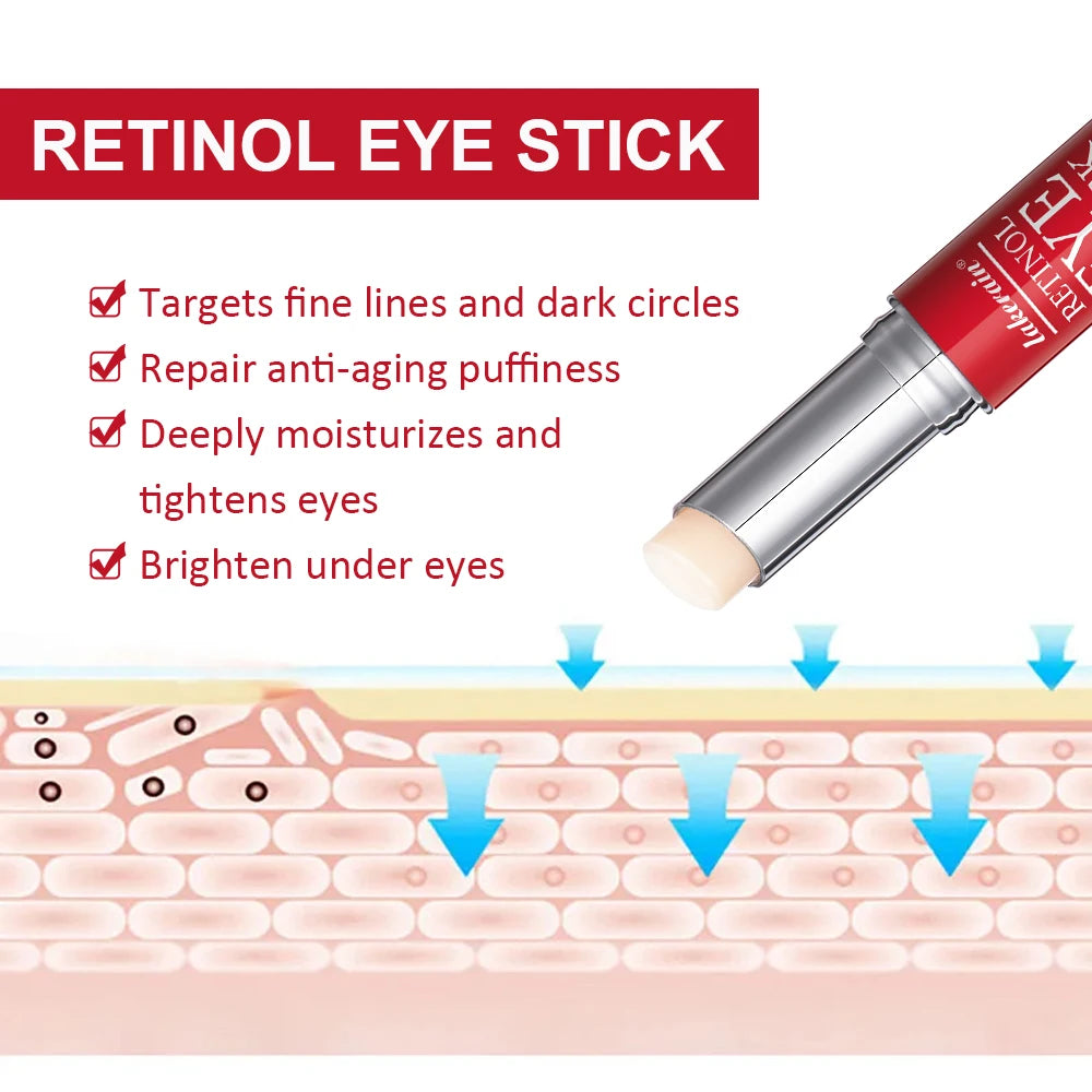 Lakerain Retinol crema antiarrugas para ojos antihinchazón eliminar ojeras bolsas de ojos palo desvanecimiento línea fina hidratante cuidado de la piel