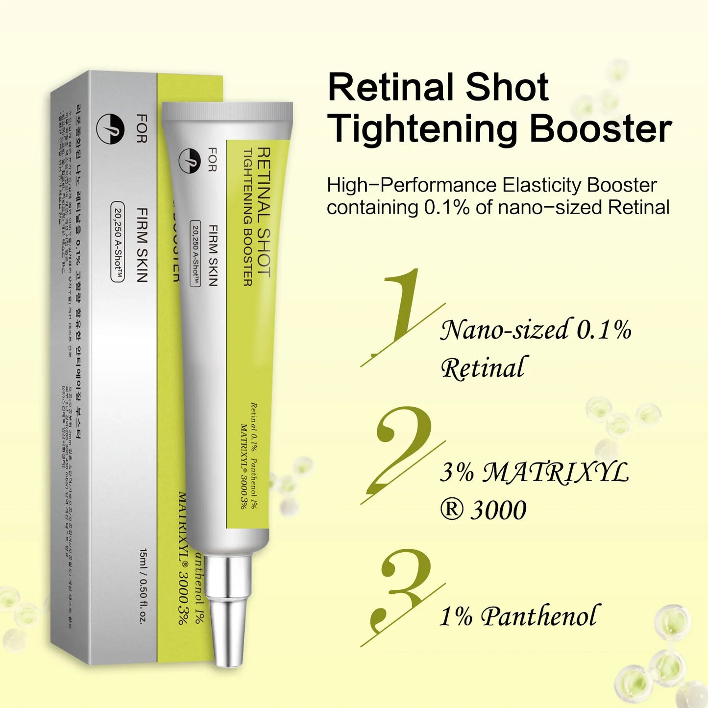 Inyección reafirmante de Retinol profesional, rejuvenecimiento profundo y estiramiento de la piel, cuidado antienvejecimiento de calidad de salón