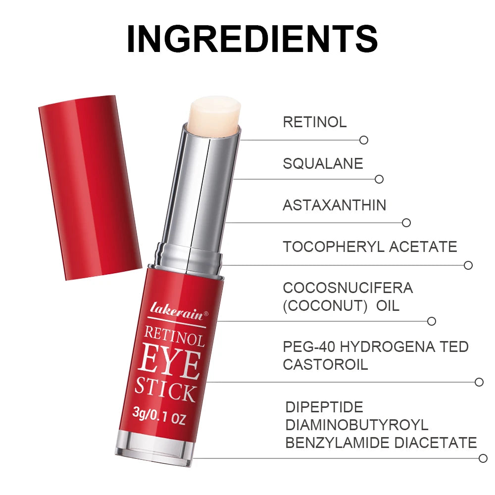 Lakerain Retinol crema antiarrugas para ojos antihinchazón eliminar ojeras bolsas de ojos palo desvanecimiento línea fina hidratante cuidado de la piel