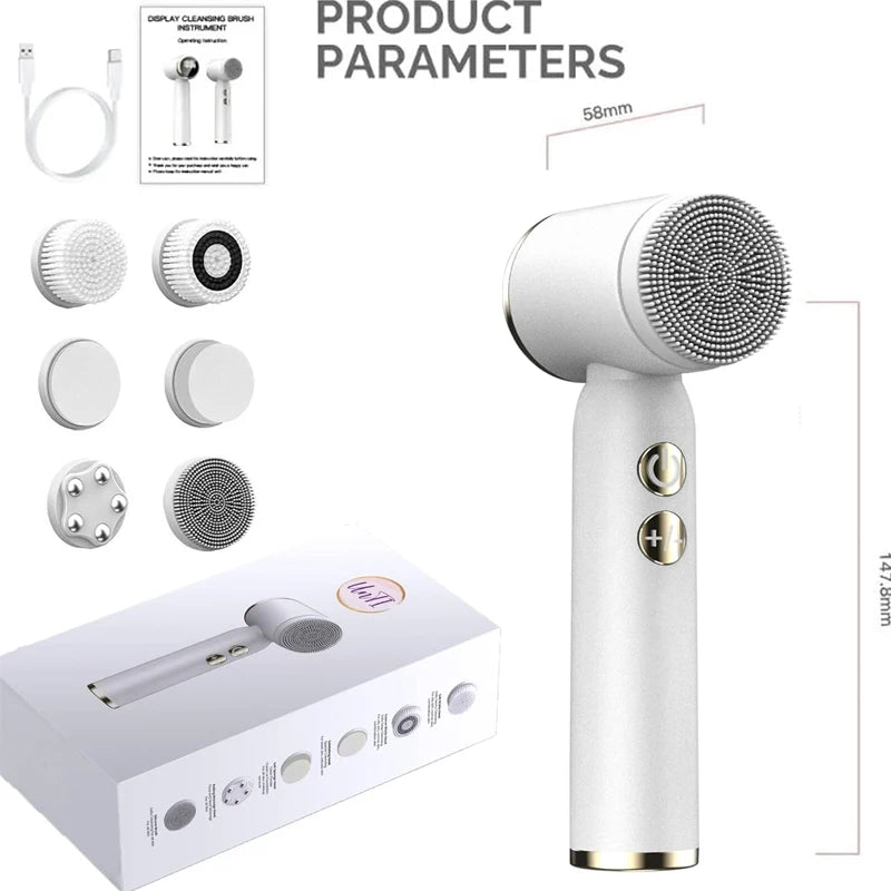 Cepillos de Limpieza Facial, Cepillo Exfoliante de Silicona para Masaje Facial, Exfoliación Profunda de Poros y Masaje
