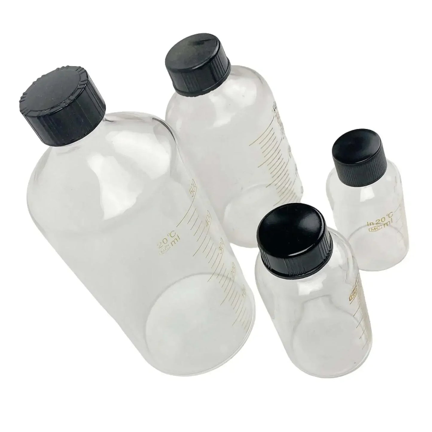 5ml 10ml 15ml 25ml 50ml 100ml 150ml 200ml 250ml 500ml Escala de vidrio de borosilicato Botella de suero Reactivo Botella de muestra Laboratorio