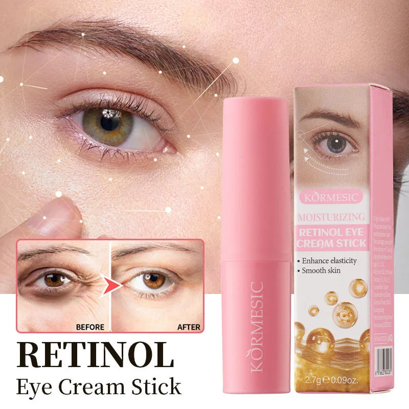 Retinol Eye Cream Balm Stick Enhance Elasticity Smooth Skin Reduce Fine Lines Improve Eye Bags Dark Circles Moisturizing Firming