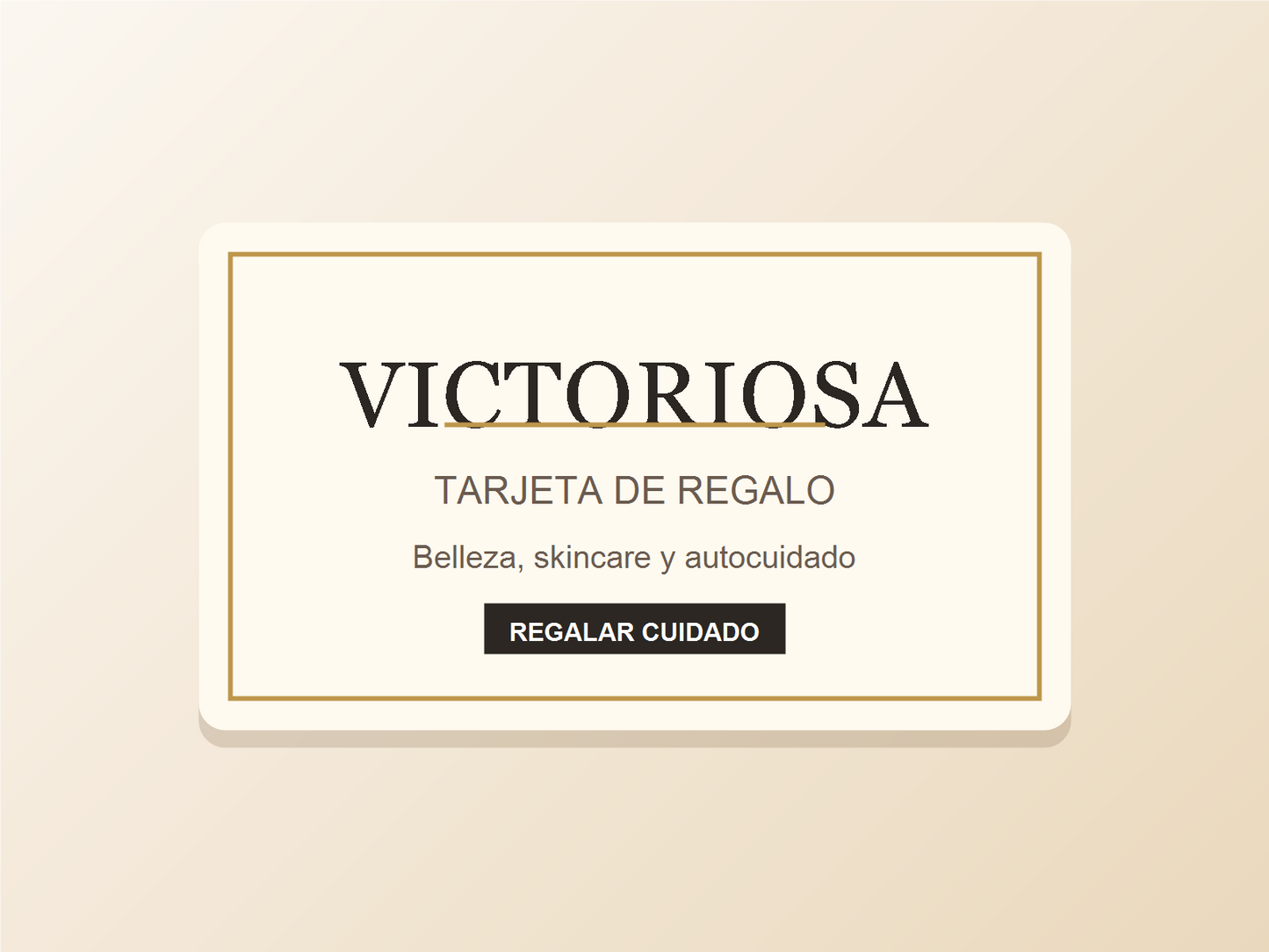 Tarjeta de regalo Victoriosa champagne